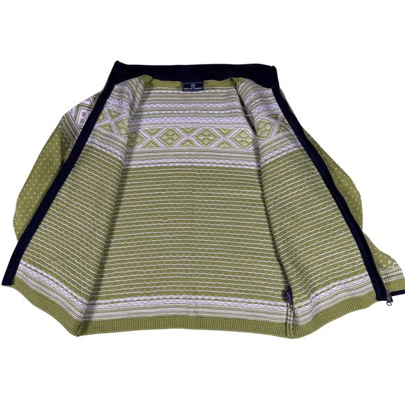 Dale of Norway Valle Sweater Cardigan Womens Large Full Zip 100% New Wool Green - Picture 10 of 14